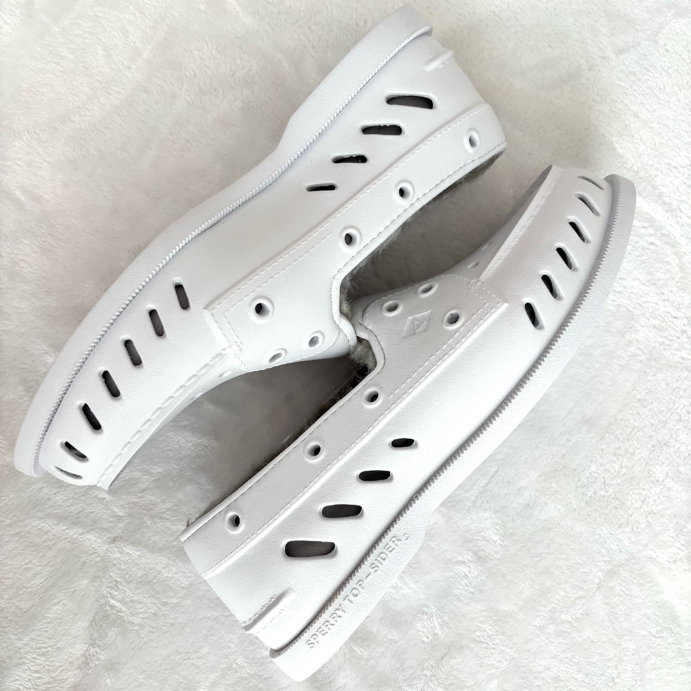 SPERRY Authentic Original Float Cozy Slip-On White Boat Shoe--NEW--8 - Picture 7 of 16